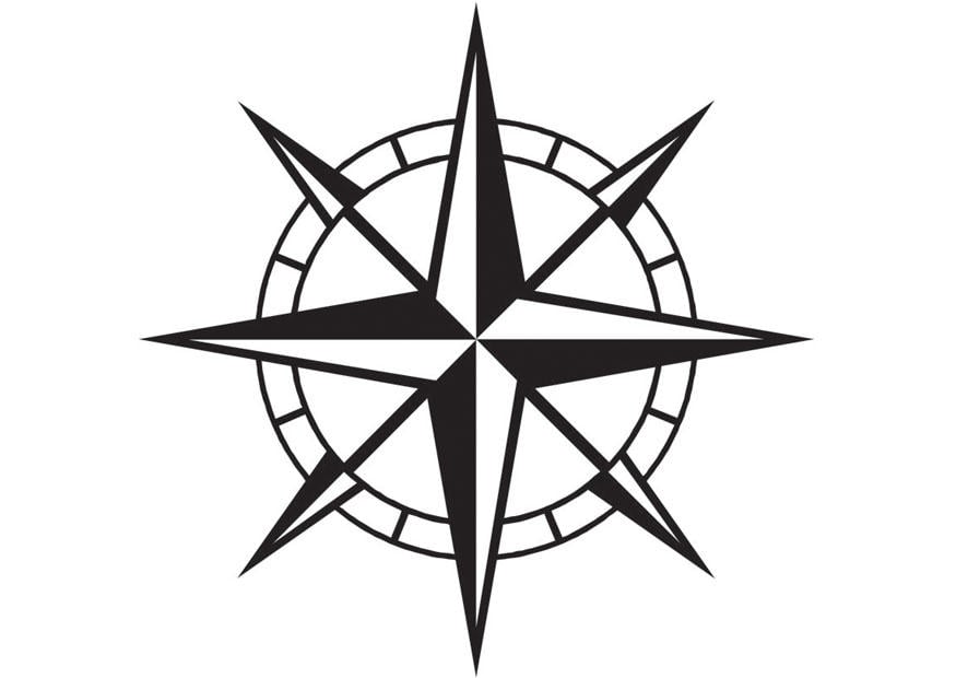 Coloring page compass