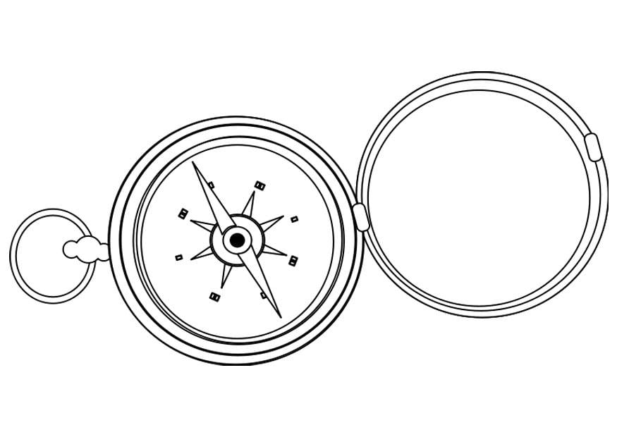 Coloring page compass