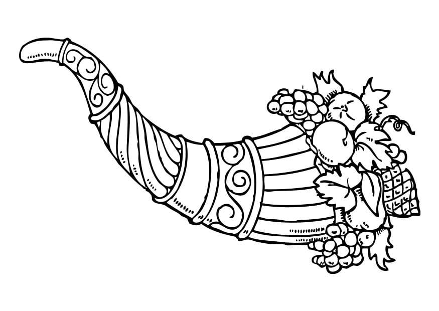 Coloring page cornucopia