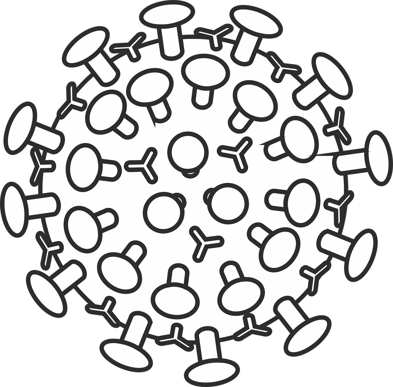 Coloring page coronavirus