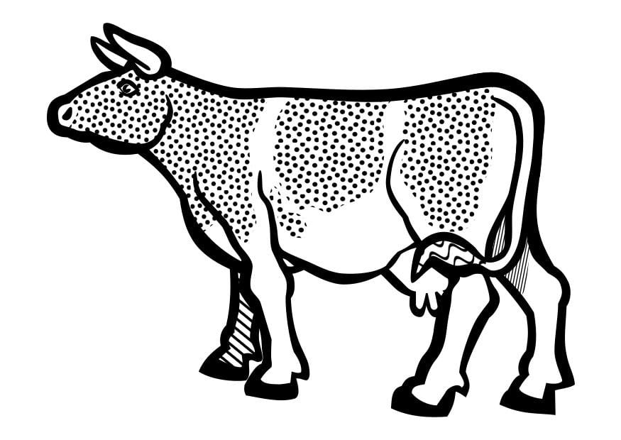 Coloring page cow