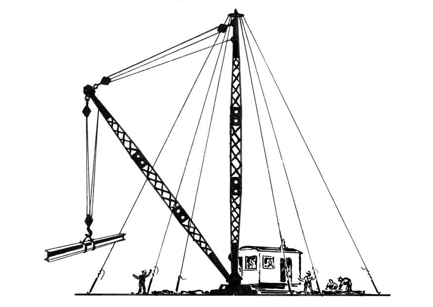 Coloring page crane - crane arm