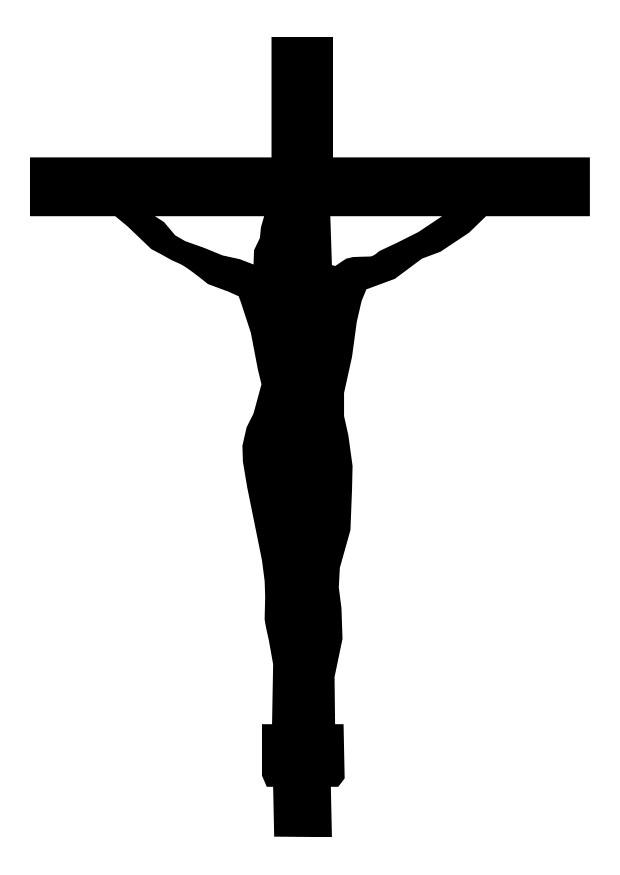 Coloring page crucifix