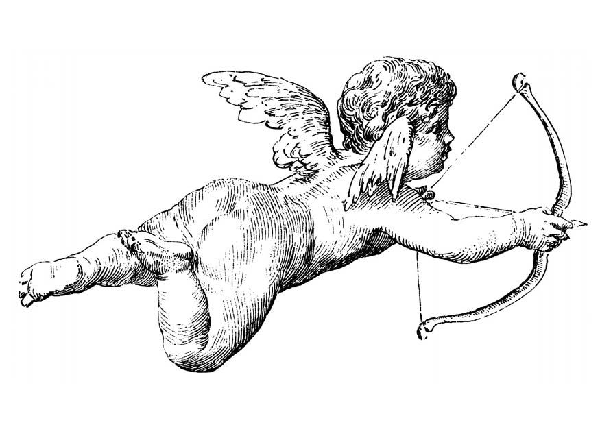 Coloring page cupid