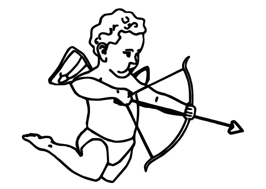 Coloring page cupid