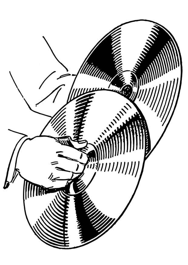 Coloring page cymbal