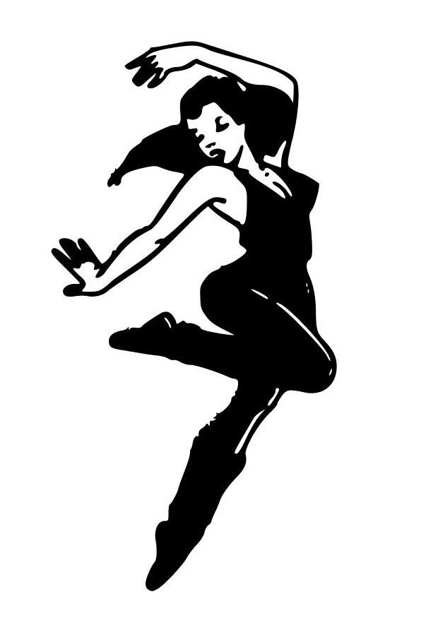 Coloring page dancing girl