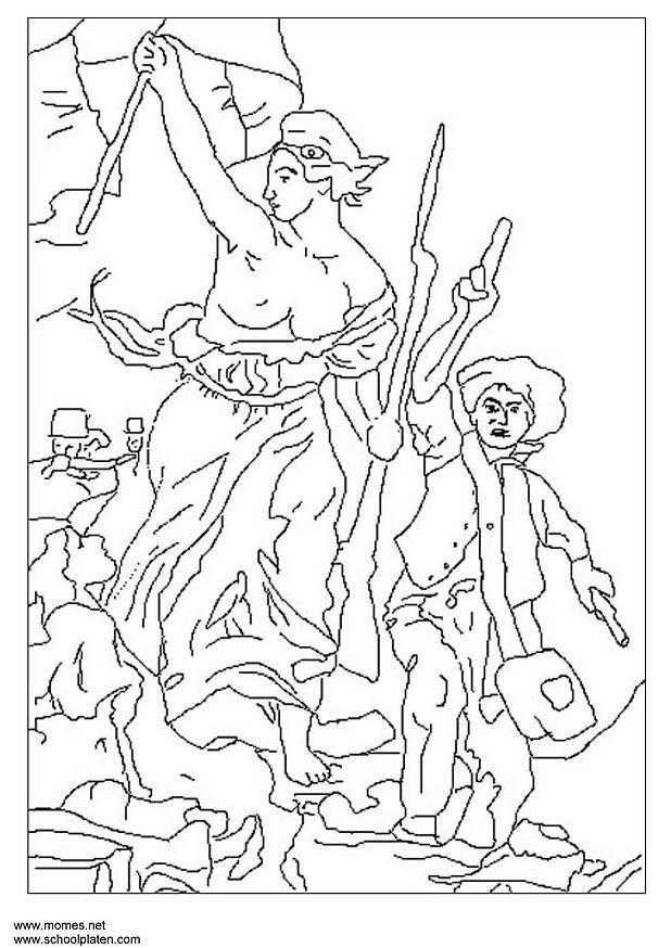 Coloring page delacroix