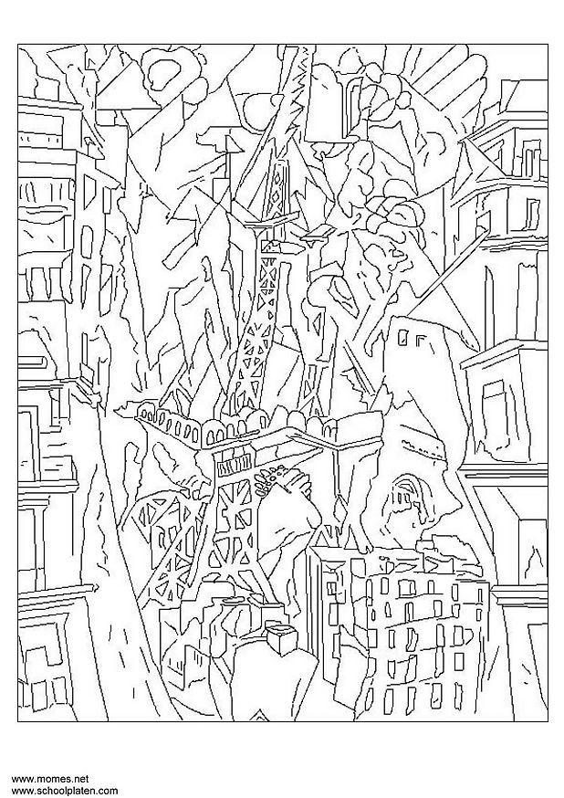 Coloring page delaunay