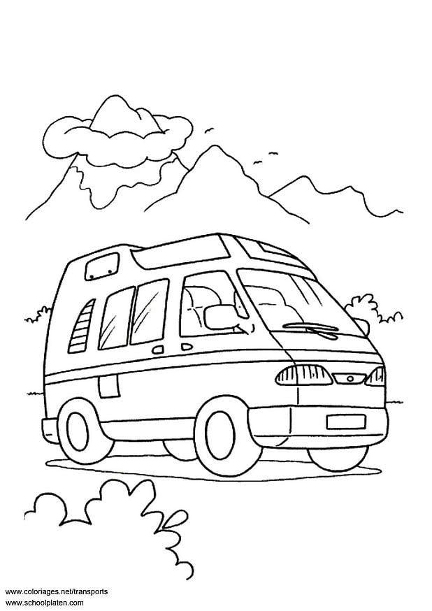 Coloring page delivery van