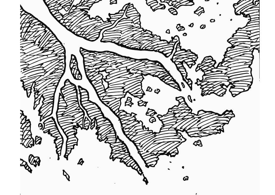 Coloring page delta river