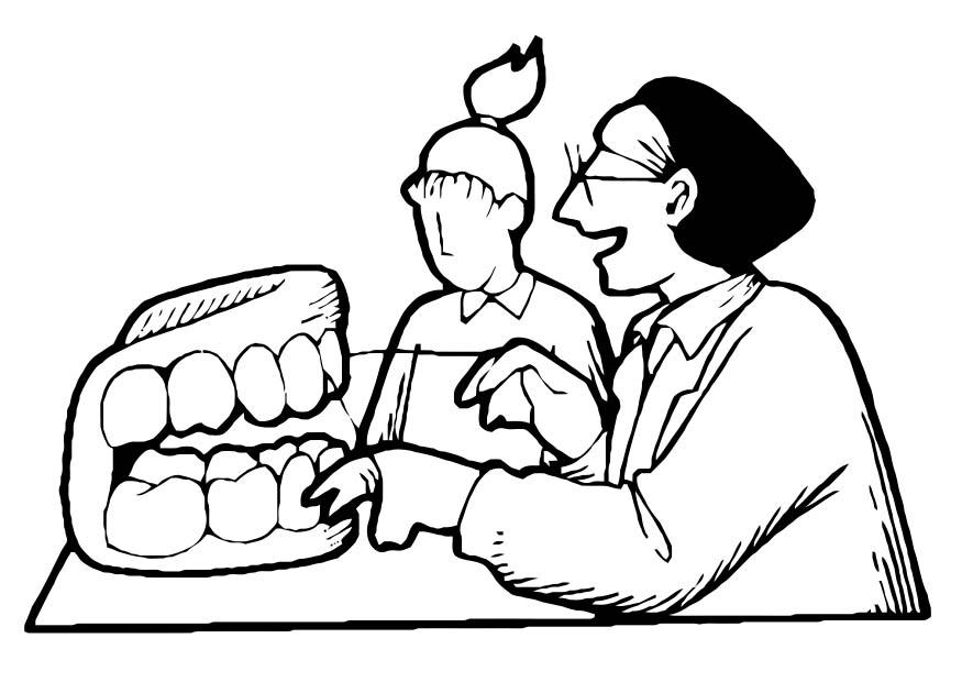 Coloring page dentist