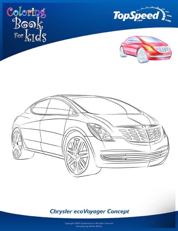 Coloring page detroit auto show-12