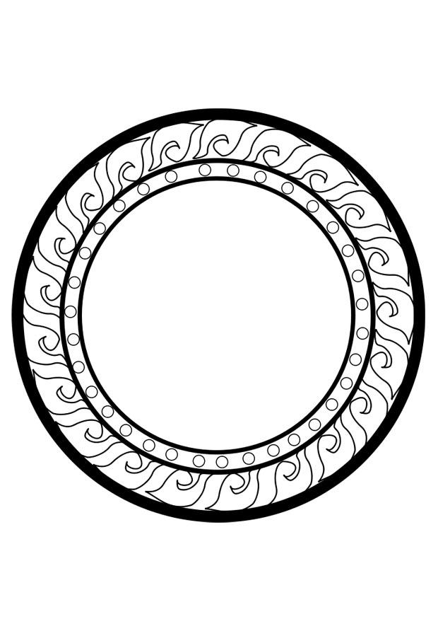 Coloring page dharma wheel