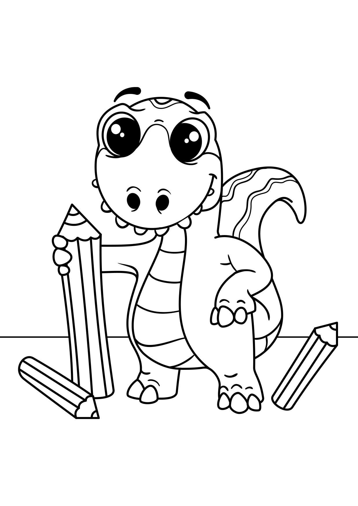 Coloring page dinosaur draws