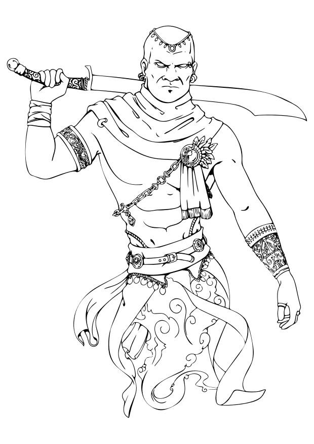 Coloring page djinn