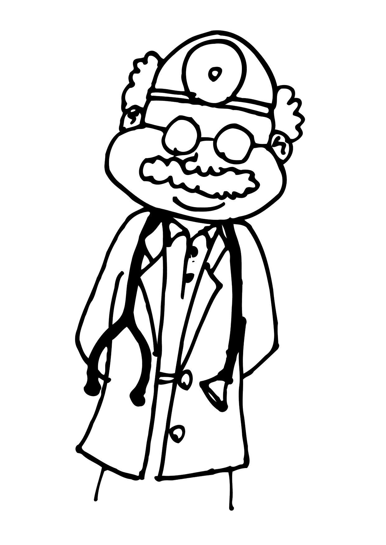 Coloring page doctor