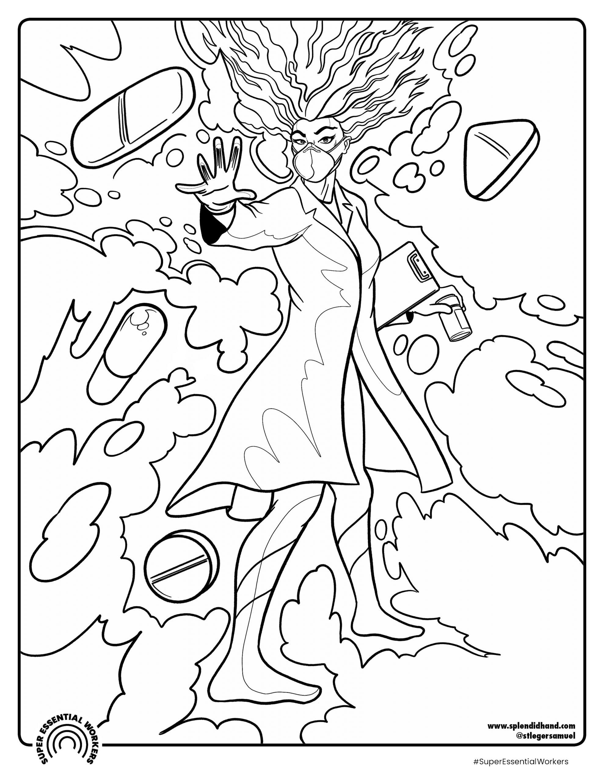 Coloring page doctor