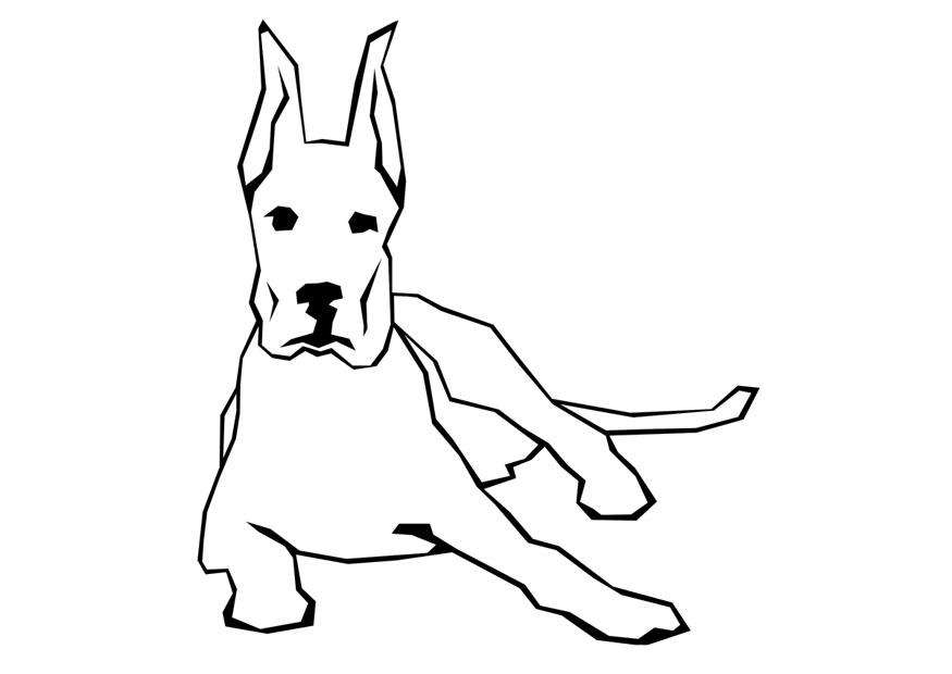 Coloring page dog