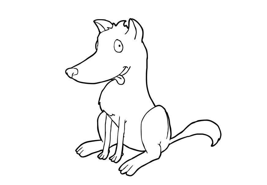 Coloring page dog