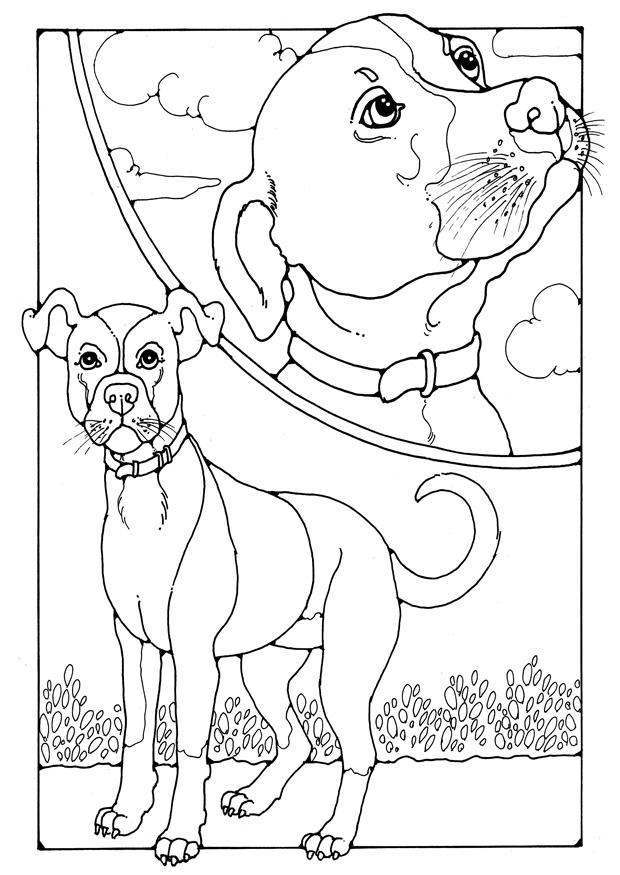 Coloring page dog