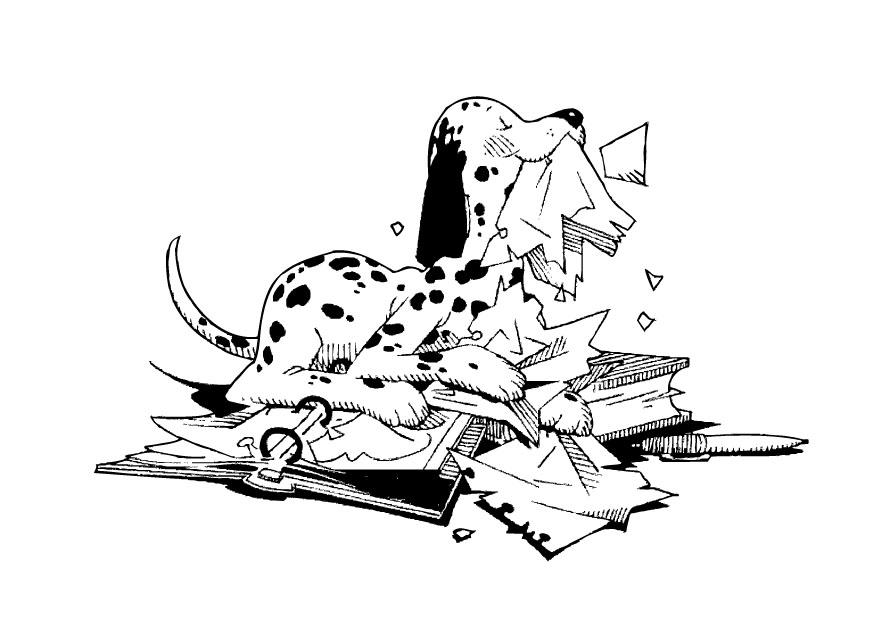 Coloring page dog