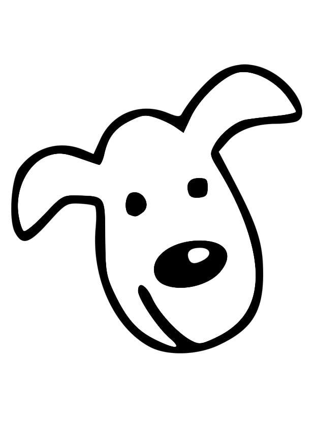 Coloring page dogs head