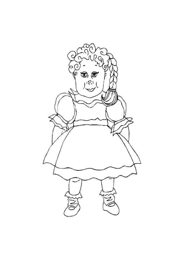 Coloring page doll