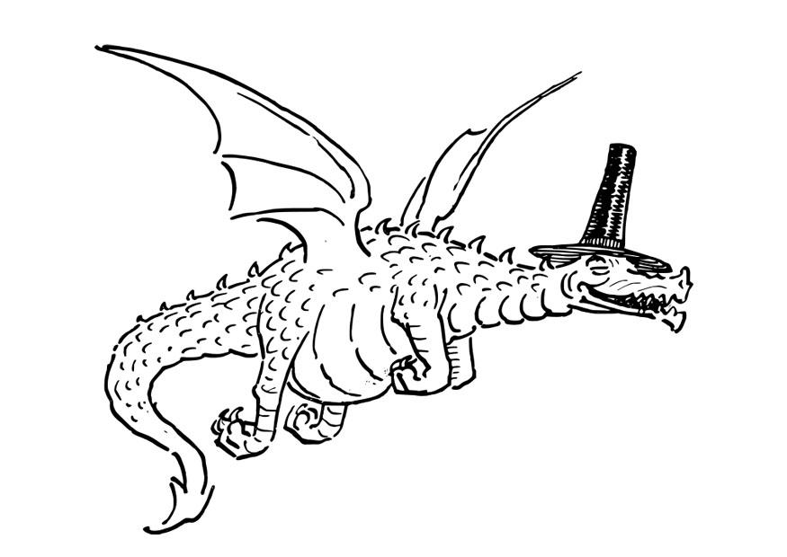 Coloring page dragon