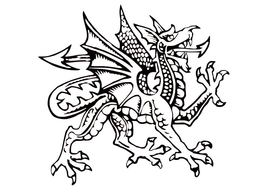 Coloring page dragon