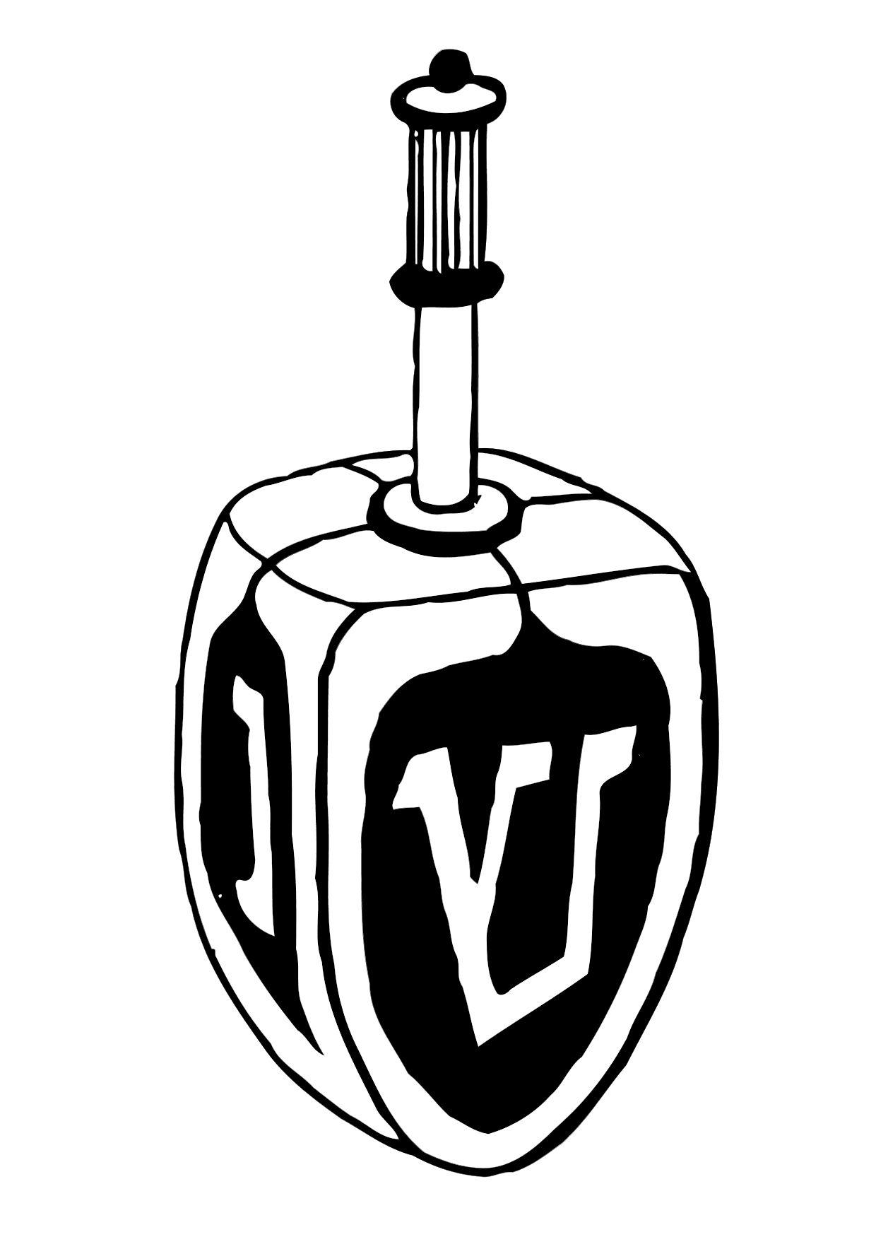 Coloring page dreidel