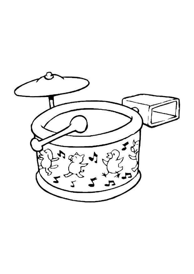 Coloring page drum set