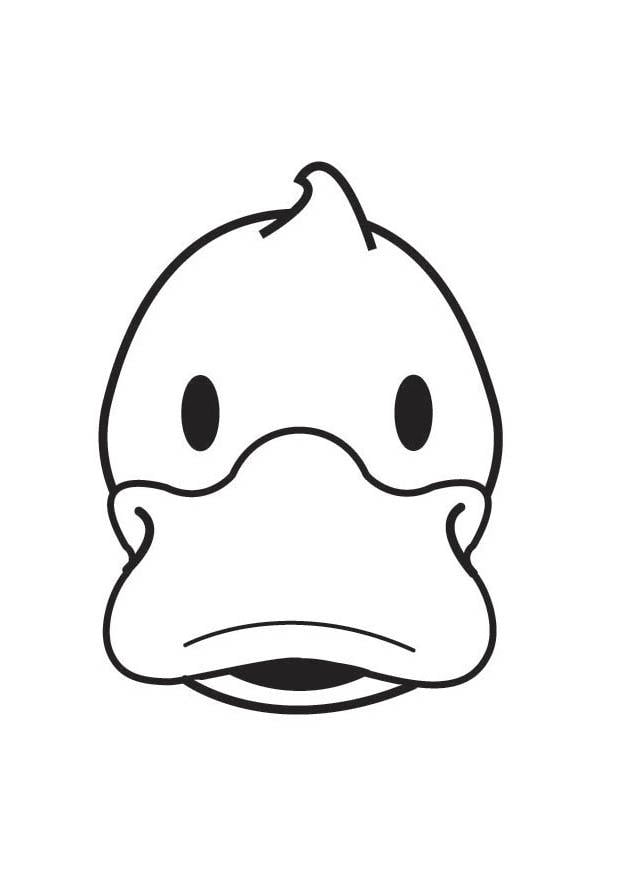 Coloring page duck head