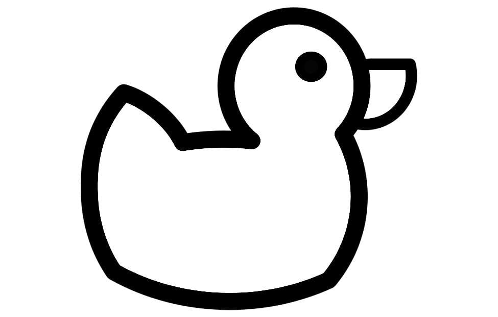 Coloring page duckling