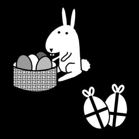 Coloring page easter bunny