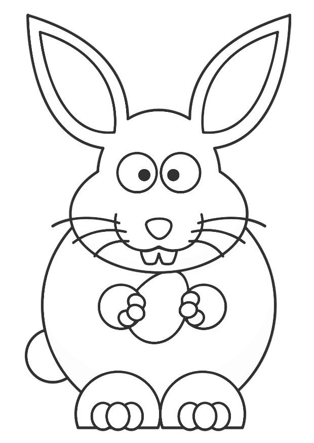 Coloring page easter bunny