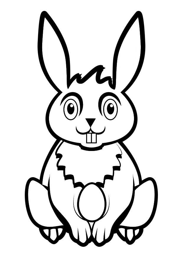 Coloring page easter bunny