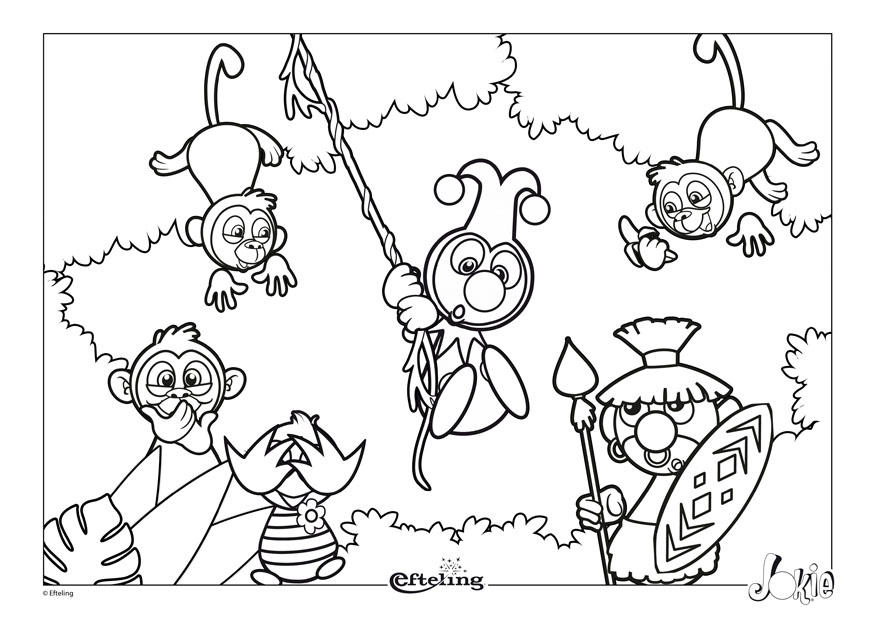 Coloring page efteling - africa