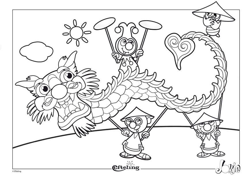 Coloring page efteling - china