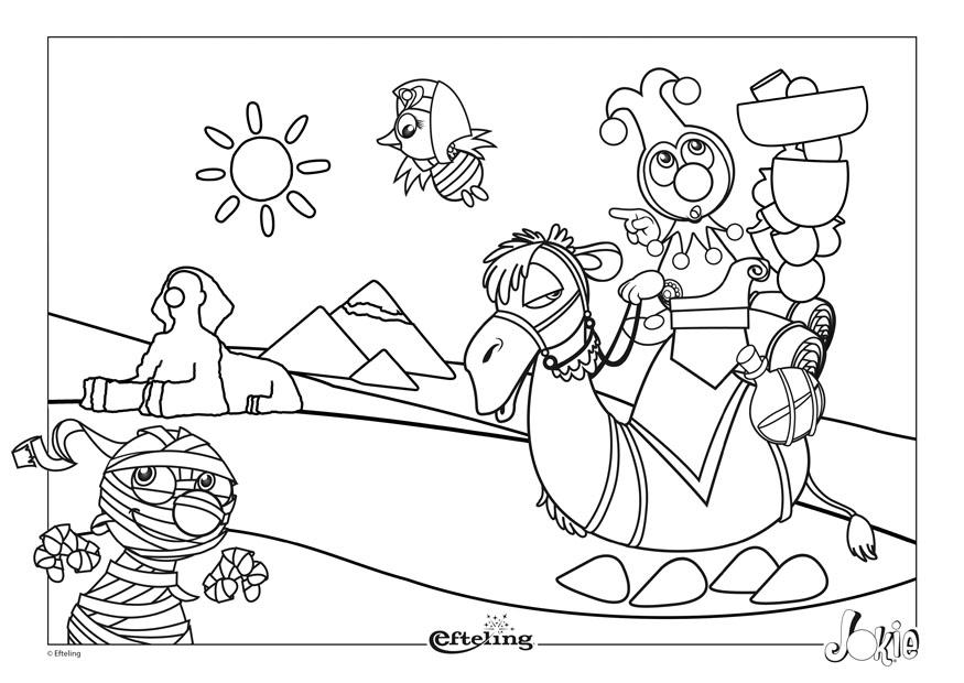 Coloring page efteling - egypt