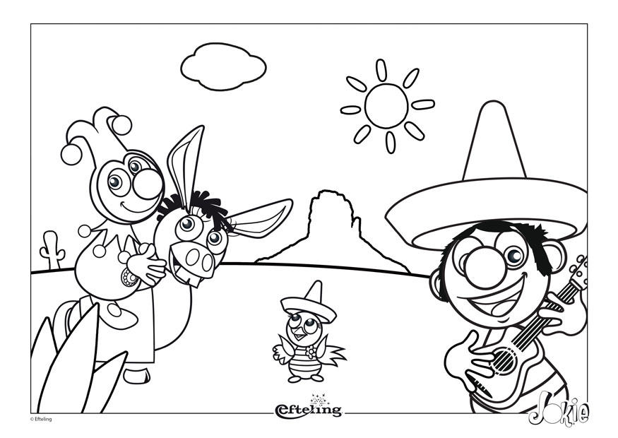 Coloring page efteling - mexico