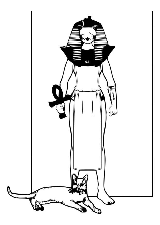 Coloring page egyptian god