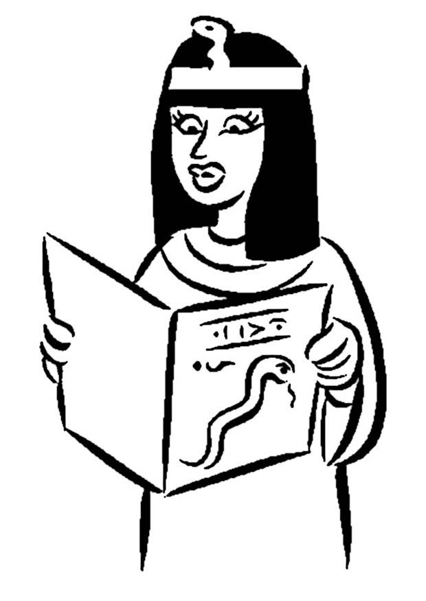 Coloring page egyptian woman