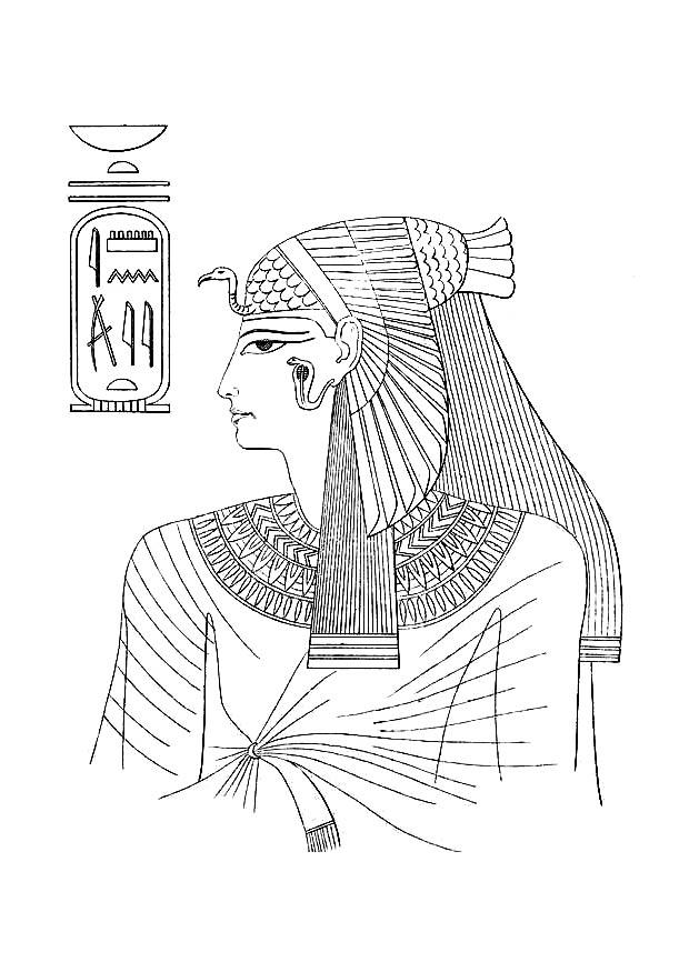 Coloring page egyptian woman