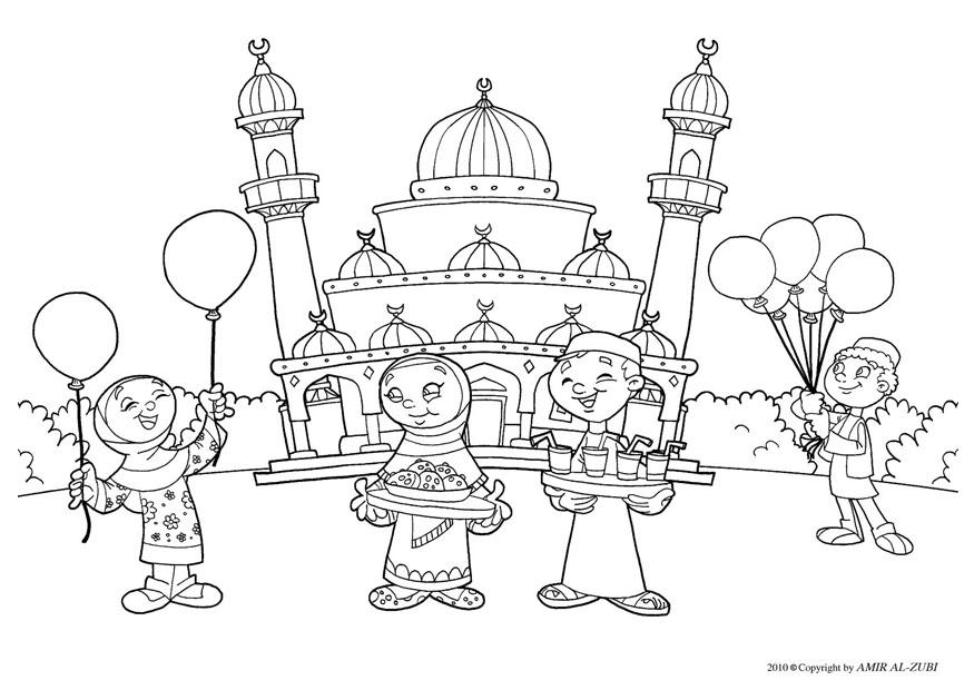 Coloring page eid ul-fitr