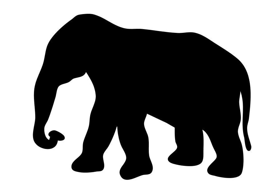 Coloring page elephant