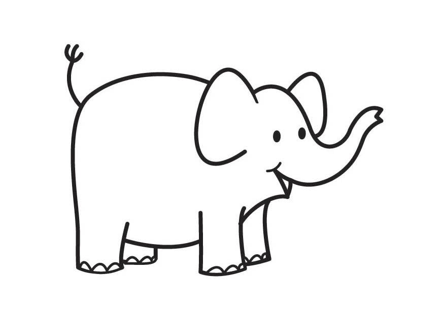 Coloring page elephant