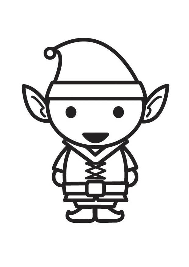 Coloring page elf