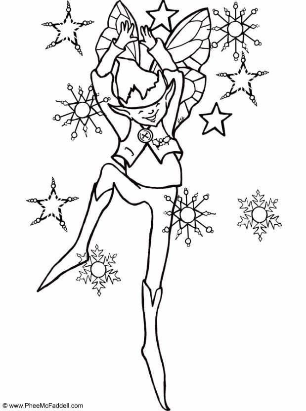 Coloring page elf