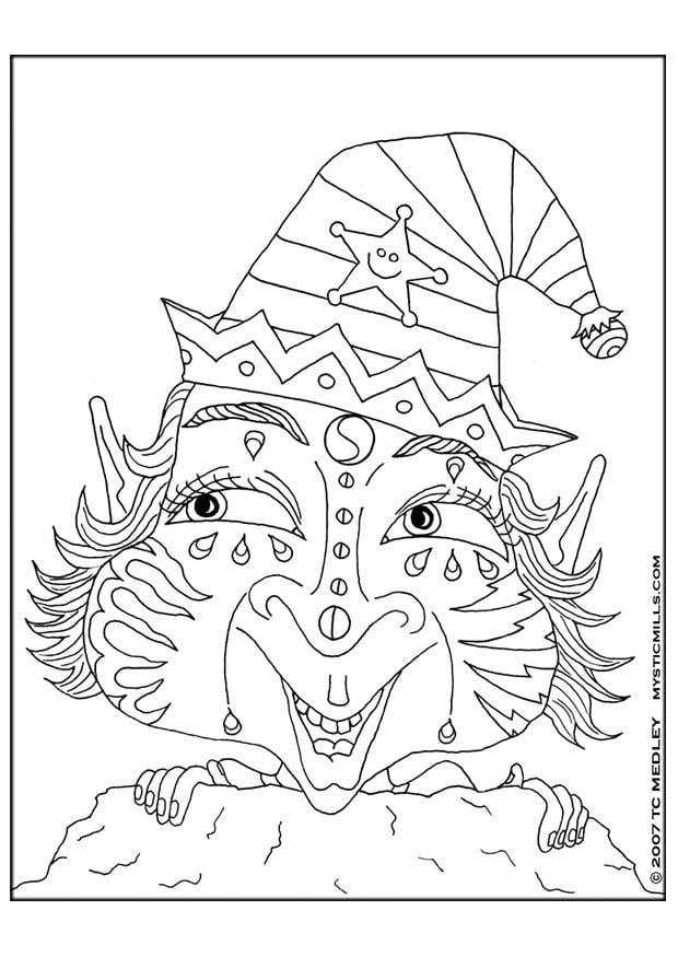 Coloring page elf